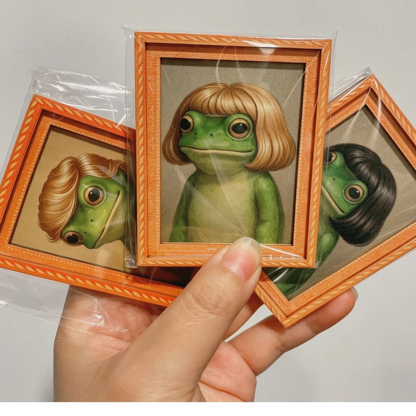 Engraved Wood Frame - Bingkai Foto Kayu Mini Magnet Kulkas