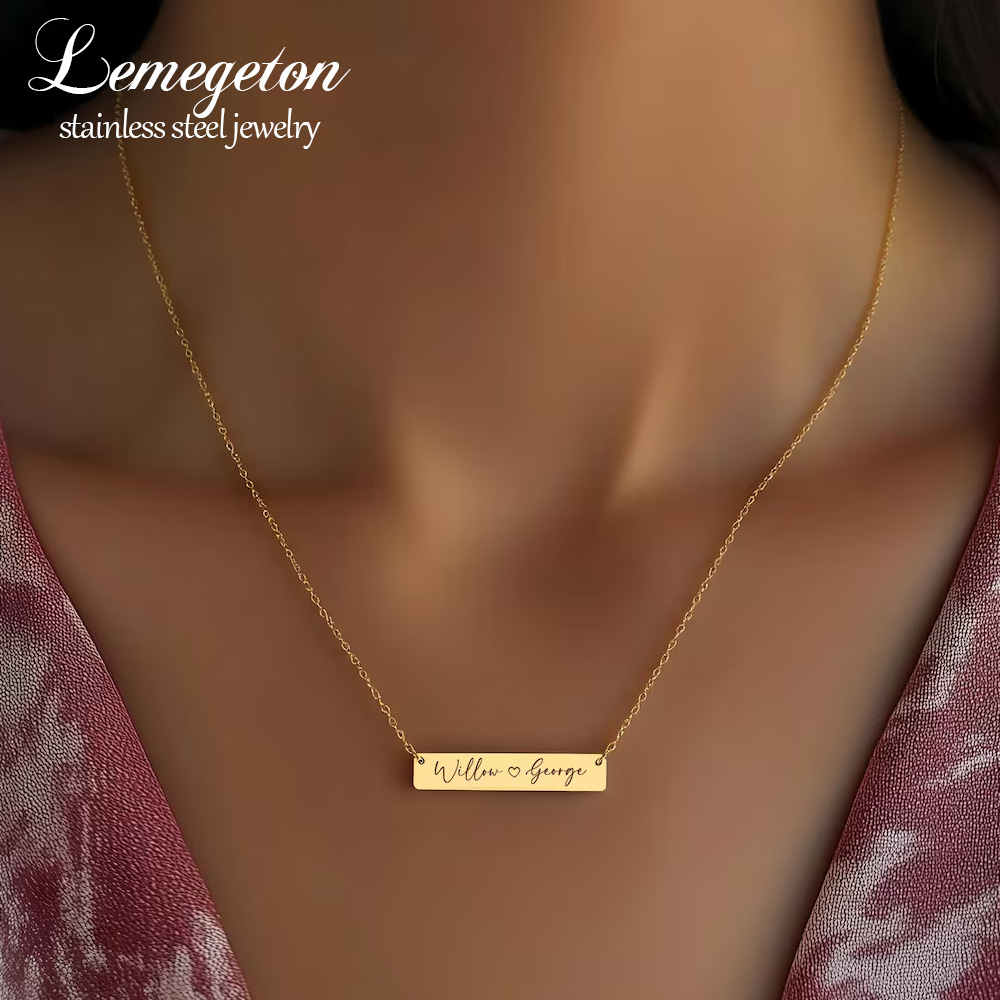 Kalung Nama Bar Minimalis yang - Handwriting Necklace Bar ulasan dan harga