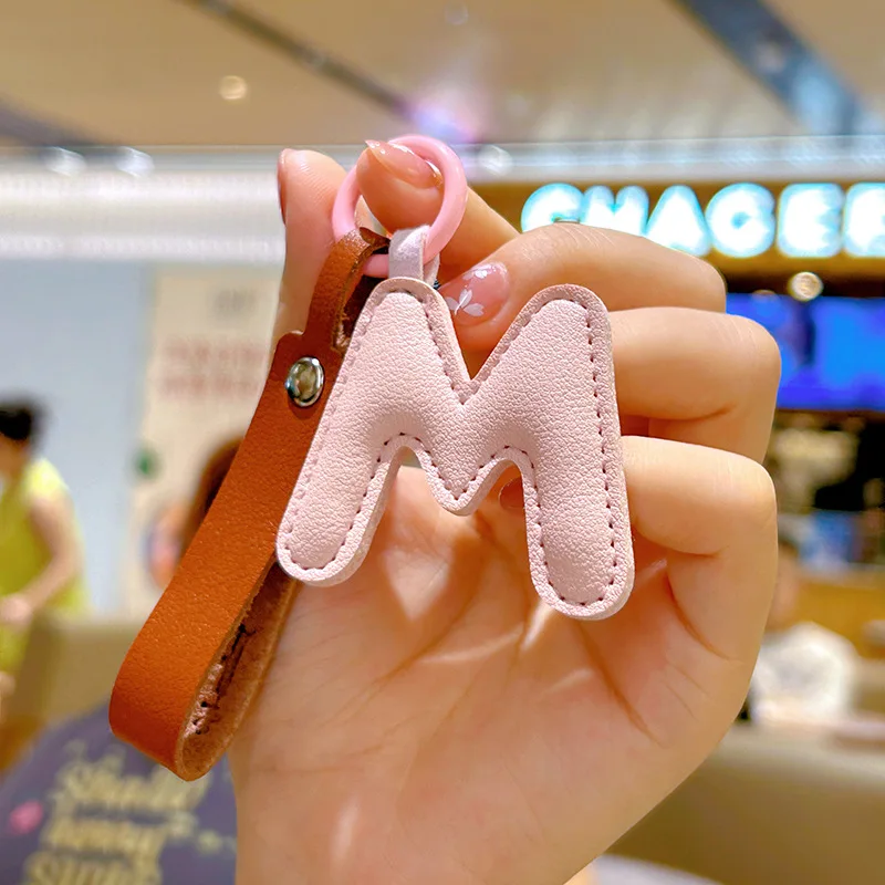 A sampai Z PU kulit huruf awal - Monogram Keychain Leather ulasan dan harga