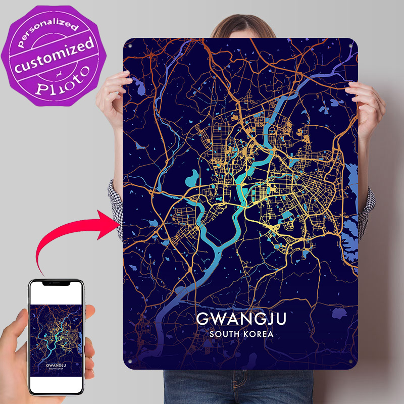 Poster Logam Tekstur 3D Peta K - Custom Map Poster ulasan dan harga
