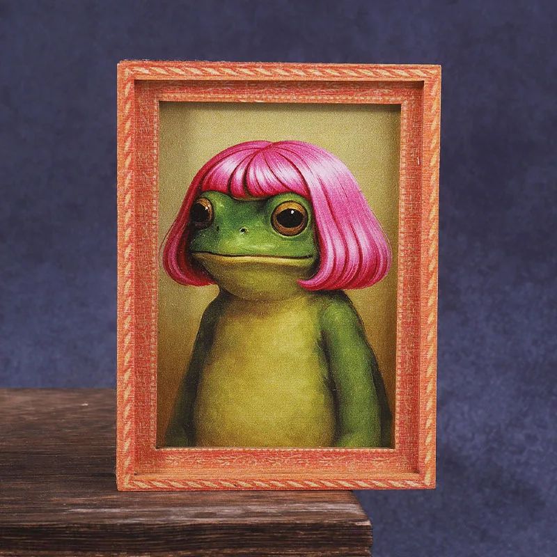Bingkai Foto Kayu Mini Magnet  - Engraved Wood Frame ulasan dan harga