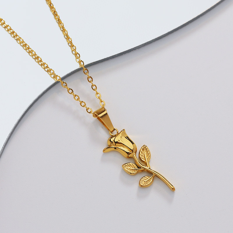 316 mode baja tahan karat kalu - Birth Flower Necklace ulasan dan harga