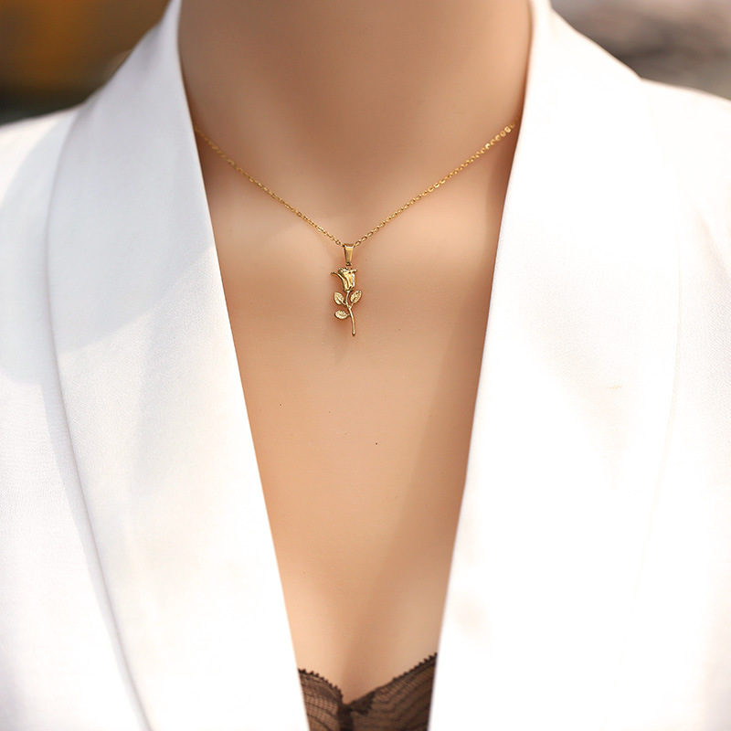 316 mode baja tahan karat kalu - Birth Flower Necklace ulasan dan harga