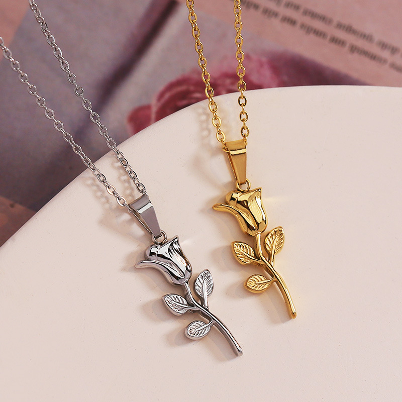 316 mode baja tahan karat kalu - Birth Flower Necklace ulasan dan harga