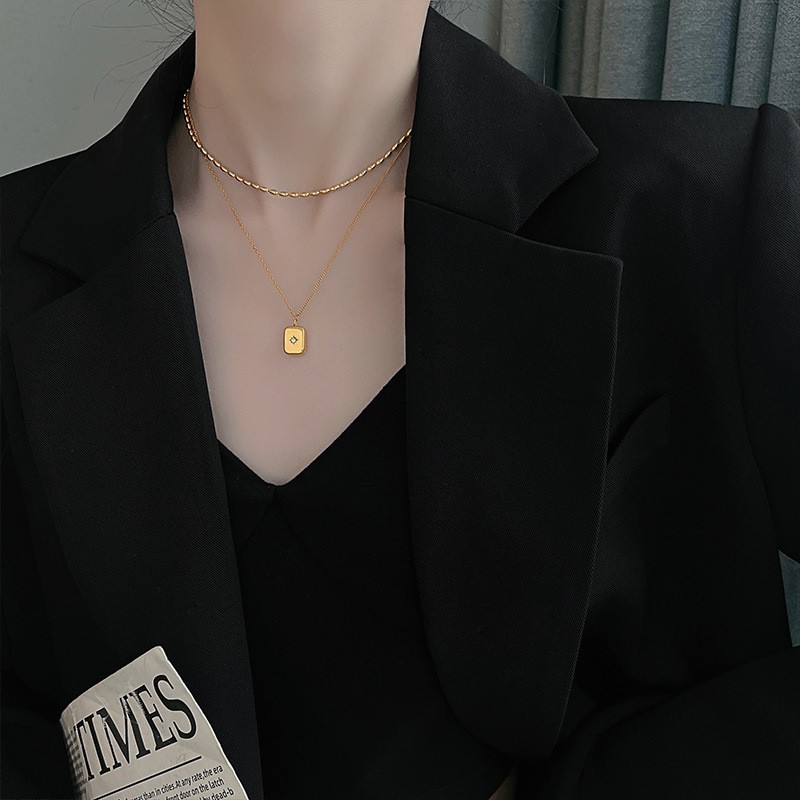 Anenyery 316L kalung liontin b - Birth Flower Necklace ulasan dan harga