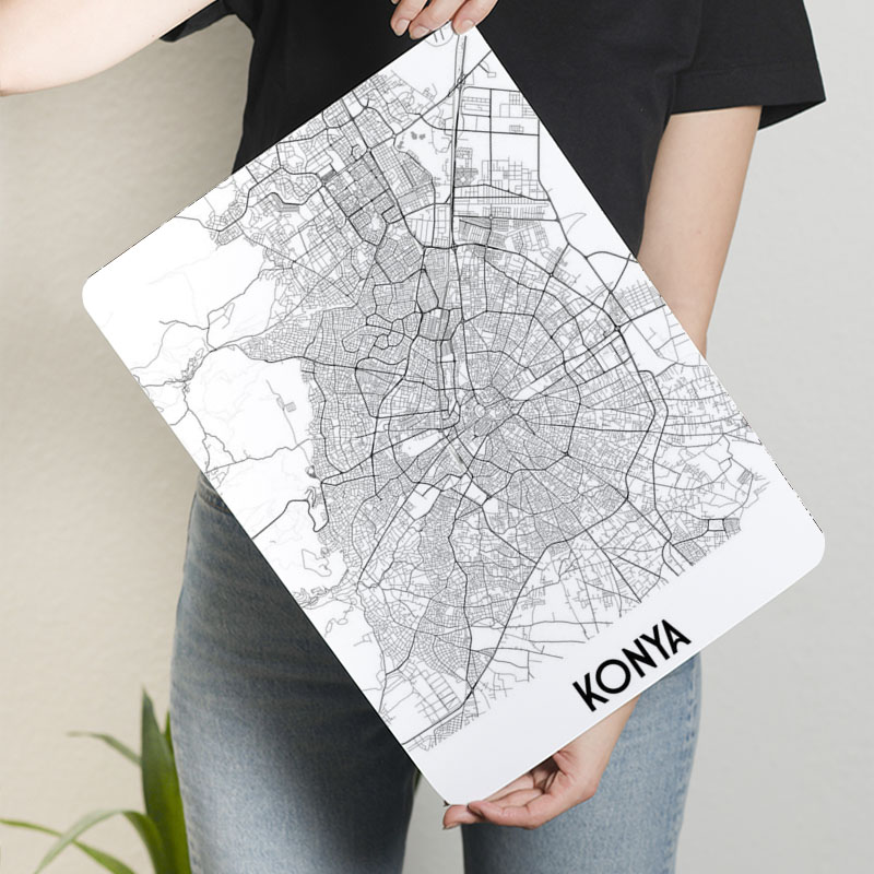 Konya peta Kota tanda plat tim - Custom Map Poster ulasan dan harga